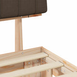 Bed Frame with Upholstered Headboard Taupe 200 x 200 cm 3398097