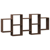 Wall Shelf Brown Oak 159x18x65 cm Engineered Wood 853215