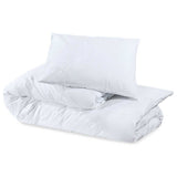 Duvet Cover Set White 155x220 cm Cotton 136167