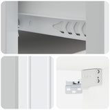 Wall-Mounted Bedside Cabinet 2 pcs White 33 x 34.5 x 24 cm 898256