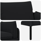 3-Seater Sofa Black 222 x 81 x 89 cm Velvet 42048648