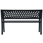 Garden Bench 125 cm Black Steel 47943