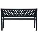 Garden Bench 125 cm Black Steel 47943