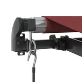 ZNTS Manual Retractable Awning Burgundy 450x300 cm 3215335