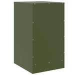 ZNTS Bedside Cabinet Olive Green 34.5x39x62 cm Steel 841783