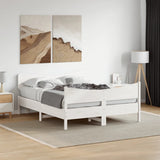 Bed Frame without Mattress White 140x190 cm Solid Wood Pine 3216394