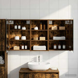 Bathroom Cabinet Set 3 pcs Smoked Oak 140 x 14.5 x 70 cm 3403780