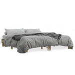 Bed Frame without Mattress Sonoma Oak 200x200 cm 3280218
