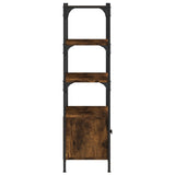 Bookcase 3-Tier Smoked Oak 70x30x109.5 cm Engineered Wood 838995