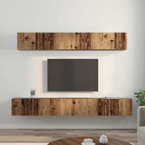 TV Cabinet Set Wall-mounted 5 pcs Old Wood Engineered Wood 3393384