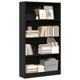 Bookcase Black 80x24x143 cm Engineered Wood 857845