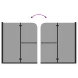 Shower Enclosure Dark Transparent 120 x 140 cm 42018546
