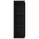 ZNTS Bathroom Mirror Cabinet Black 80x20.5x64 cm Engineered Wood 802607