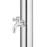 Garden Shower with Brown Base 220 cm Stainless Steel 3070778