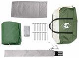 Cabin Tent with Roof Green 12-Person Polyester and Steel 42028571