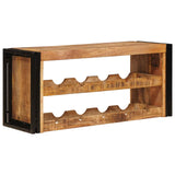 Wine Rack Brown 100 x 45 x 33 cm Solid Rough Mango Wood 4104760