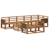 Outdoor Sofa Set 9 pcs Natural Solid Acacia Wood 3385325