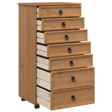 Rolling Cabinet with Drawers CORONA Honey Brown 42040537