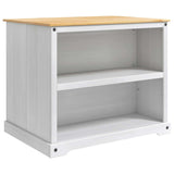Kitchen Trolley 2 pcs White and Honey Wax 112 x 77 x 91.5 cm 3425381