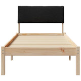 Bed frame Brown and black 75 x 190 cm Solid pine wood 878581