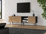 Modern Geometric TV Stand, Lowboard, TV Cabinet, TV Unit, Modern Industrial Entertainment Center, N605P438648Z