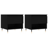 Coffee Tables 2 pcs Black 50x46x50 cm Engineered Wood 830895
