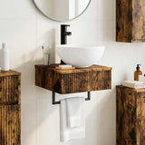 Wall-Mounted Wash Basin Smoked Oak 40 x 41 x 40.5 cm 890183