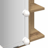 Mirror Cabinet with LED Artisan Oak 70x16.5x60 cm 857004
