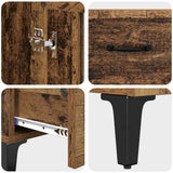 Highboard Old Wood 70 x 31 x 115 cm Engineered Wood and Iron 880860