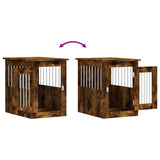 Dog Crate Furniture Smoked Oak 45x62x59 cm Engineered Wood 838313