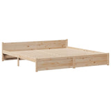 Bookcase Bed without Mattress 180x200 cm Super King Solid Wood Pine 3322477