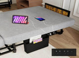 78197CM Folding Bed with Headboard & USB Charging Station, 6CM Memory Foam Rollaway Bed with T6135P576870