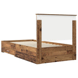 Bed Frame with Headboard Old Wood 100 x 200 cm Engineered Wood 3411348