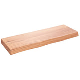 Wall Shelf Light Brown 80x30x cm Treated Solid Wood Oak 363664