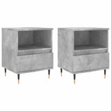 Bedside Cabinets 2 pcs Concrete Grey 40x35x50 cm Engineered Wood 830613