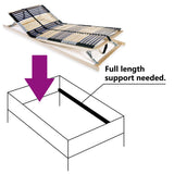 Slatted Bed Base without Mattress with 42 Slats 7 Zones 70x200 cm 246473