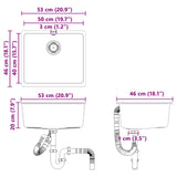Sink White 530 x 460 mm 80% Quartz and 20% Resin 42028427