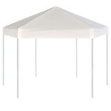 Hexagonal Pop-Up Marquee with 6 Sidewalls Cream White 3.6x3.1 m 42109