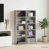 CD Cabinet 2 pcs Grey Sonoma 33 x 23.5 x 97.5 cm 8012701