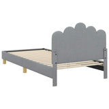 Children's Bed Frame with Headboard Light Grey 90 x 200 cm 42011059