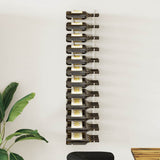 Wall Mounted Wine Rack for 36 Bottles White Iron 340887