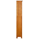 ZNTS 5-Tier Bookcase 70x22x140 cm Solid Oak Wood 331736