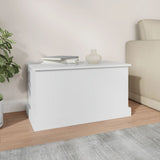 Storage Box White 70x40x38 cm Engineered Wood 816504