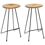 Bar Stools 2 pcs Solid Teak Wood 285203