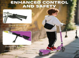 Foldable Electric Kids Scooter, Ride-on for Ages 7-14 Years, Purple T3398P425126