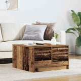 Coffee Table with Drawers Old Wood 70.5x70x40 cm 3328415
