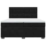 Box Spring Bed with Mattress Black 200x200 cm Velvet 3291016