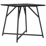 ZNTS Side Table Set of 2 - Black Oak Engineered Wood and Metal 869726
