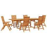 Garden Dining Set Folding 7 pcs Brown Solid Acacia Wood 3375724