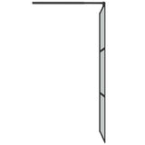 ZNTS Walk-in Shower Wall with Shelf Black 80x195cm ESG Glass&Aluminium 3185454